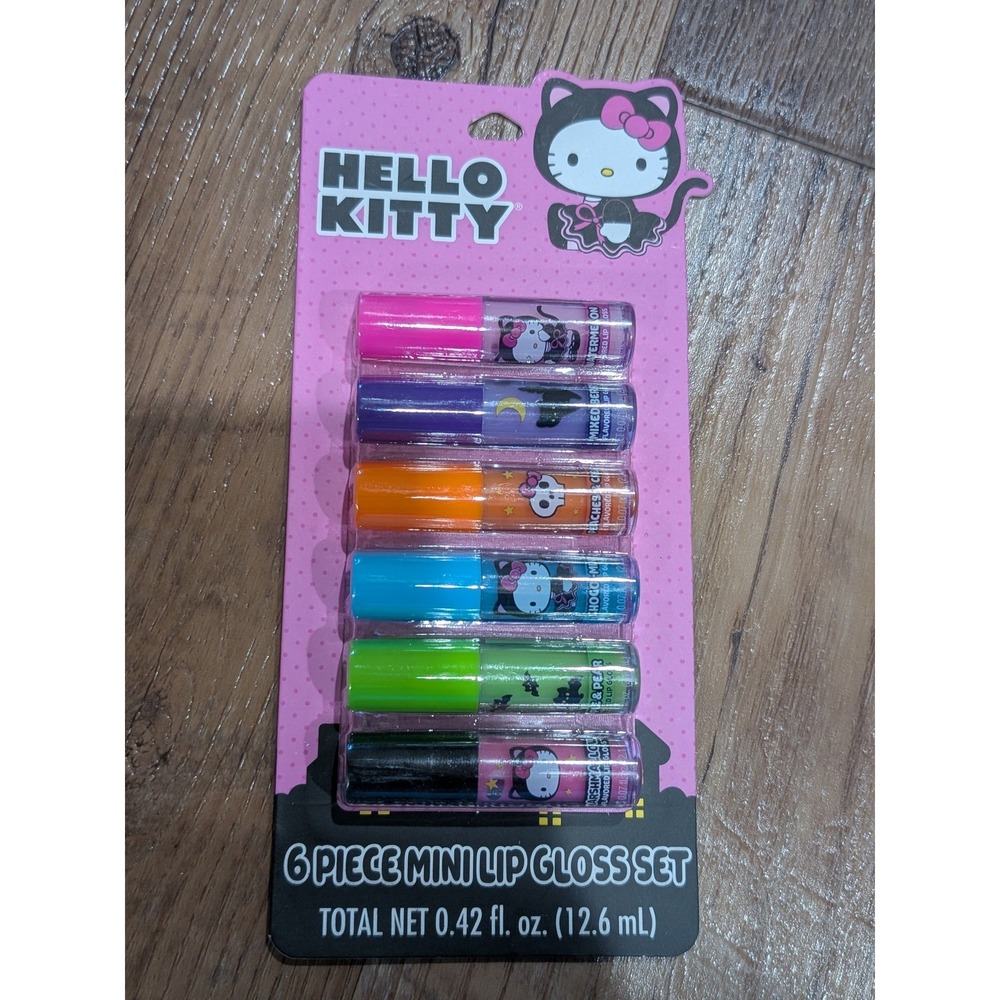 Hello Kitty 6 piece mini lip gloss set